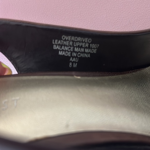 Size 8 Brown Leather Croc Slingbacks - Picture 6 of 8